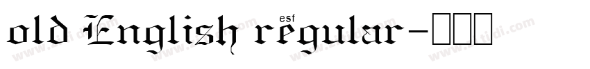 old English regular字体转换